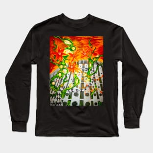 Atom Schlange Blume Long Sleeve T-Shirt